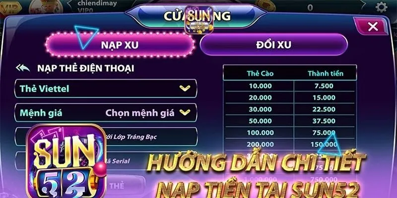 Nạp rút tiền tại sân chơi đơn giản